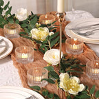 24 pcs Large Tea Light Holders, Clear Glass Candle Holders, Votive Candle Holders for Table Centerpiece Wedding Table Decor(1.57" H 2.64" D)