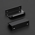 Ravinte Hardware 6 Pack Black Cabinet Handles, 3 Inch (76mm) Finger Edge Pulls, 2 Inch Hole Center, Finger Pulls for Cabinets
