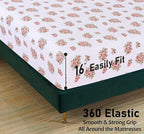 RUVANTI Flannel Sheets Queen Size - 100% Cotton Double Brushed Bed Sheets, Deep Pockets 16 Inches Queen Sheet Set, All Seasons Breathable & Extra Soft - Warm & Cozy, 4 Piece, Bali
