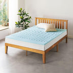 Mellow 1.5 Inch 5-Zone Memory Foam Mattress Topper, Cooling Gel Infusion, Queen, Blue