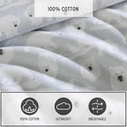 Eddie Bauer - Queen Sheets, Cotton Flannel Bedding Set, Brushed for Extra Softness, Cozy Home Decor, Oeko-Tex Certified (Deer Camp Green, Queen)