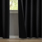 KangBang Pinch Pleated Blackout Curtains 95 Inches Long for Sliding Glass Door, 60” Wide Pinch Pleat Curtains for Living Room 2 PCs, Room Divider Elegant Modern Home Decor(60Wx95L, Black)