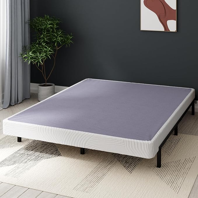 ZINUS Edgar 4 Inch Bamboo Box Spring, Mattress Foundation, Sturdy Bamboo Structure, Low Profile, Easy Assembly, Full
