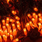 Dazzle Bright Orange Halloween Lights, 40FT 200 Count Mini String Lights, Waterproof Halloween Decorations for Outdoor Indoor Patio Home Party Garden Yard Decor