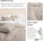 Bedsure Twin Comforter Set - Linen Comforter, Boho Tufted Shabby Chic Bedding for Kids, 2 Pieces Vintage Farmhouse Bed Set for All Seasons, Fluffy Soft Bedding with 1 Pillow Sham