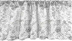 Ambesonne Cartoon Window Valance, Doodle Solar System Astronauts Space Crafts Shooting Stars Science Fiction Theme, Curtain Valance for Kitchen Bedroom Decor with Rod Pocket, 54" X 12", White Black