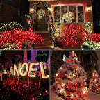 Brizled Red Christmas Lights, 33ft 100 LED Christmas String Lights, 5mm Wide Angle Mini Xmas Tree Lights, 120V UL Certified Connectable Xmas Light for Tree Party Wedding Home Indoor Outdoor Decoration