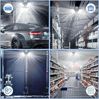 LED Garage Lights Bulb 8 Panels 2 Pack -200W, 20000LM 6500K Led Shop Light with 8 Deformable Panels, Basement Barn Light Garage Ceiling Lights