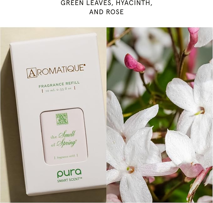 Pura & Aromatique Home Scent Refill - Smart Home Air Diffuser Fragrance - Up to 120-Hours of Luxury Fragrance per Refill - Household Essential - Clean Diffuser - Smell of Spring - 2 Pack