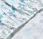 Eddie Bauer - King Sheets, Cotton Flannel Bedding Set, Brushed For Extra Softness, Cozy Home Decor (Tossed Snowflake, King)