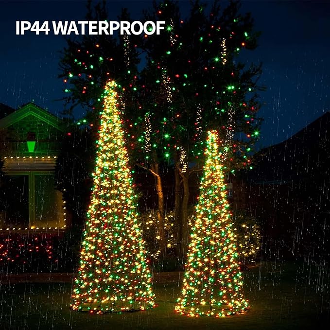 Dazzle Bright Color Changing Christmas Lights, 66ft 200 LED RGB String Lights with Remote & Timer, Fairy Lights for Indoor Outdoor Xmas Tree Party Wedding Halloween Decorations