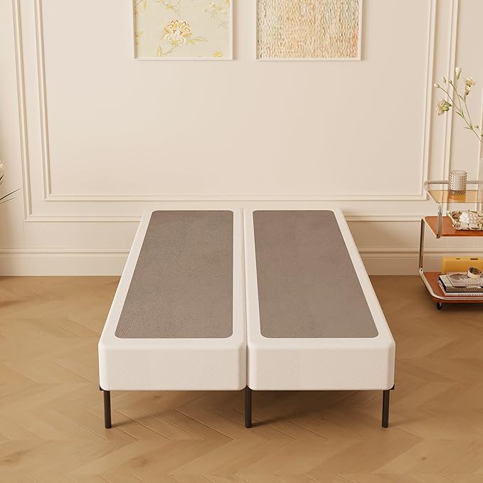 Split Twin XL Box Spring 5 Inch, Easy Assembly Bed Foundation, Heavy Duty Low Profile XL Twin Box Spring with Fabric Cover, Noise Free
