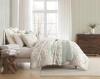 Laura Ashley - Flannel Sheets King Size, Anti-Pilling & Wrinkle Resistant Cotton, Touchably Soft for All-Season Comfort - Bed Sheets with Matching Pillowcases & Fitted Sheet (Mulholland Plaid Green)