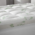 Cooling Mattress Topper - Full Size | Plush Pad Mattress Topper for Back Pain Relief, 8-21" Deep Pocket | Viscose Made from Bamboo Pillow Top | Bedroom Essentials