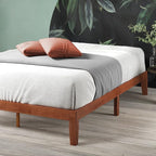 ZINUS Wen Wood Platform Bed Frame, Solid Wood Foundation, Wood Slat Support, No Box Spring Needed, Easy Assembly, Cherry, Full