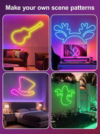 RIYO Neon Rope Lights, 20Ft RGB LED Strip Lights - App & Remote Control, Music Sync, IP67 Waterproof, Flexible Cuttable Neon Lights for Bedroom, Gaming, Party, Outdoor Decor, Multiple Modes