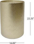Christopher Knight Home Kaylee Modern Round Hammered Iron Accent Table (2 Pack) -Gold