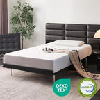 Amazon Basics Memory Foam Mattress, Medium Firm, 10 Inch, Twin, White/Grey