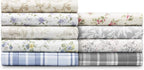 Laura Ashley - Flannel Sheets Twin Size, Anti-Pilling & Wrinkle Resistant Cotton, Touchably Soft for All-Season Comfort - Bed Sheets with Matching Pillowcase & Fitted Sheet (Le Fleur Cottage Blue)