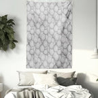 Lunarable Volleyball Tapestry Twin Size, 3 Dimensional White Balls Sports Equipment Digital Composition Team Event, Wall Hanging Bedspread Bed Cover Wall Decor, Twin Size, Grey