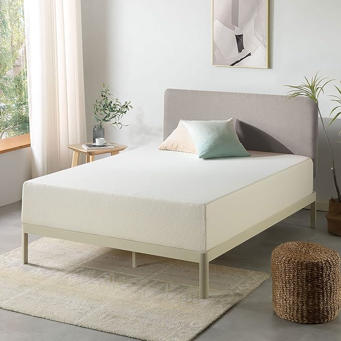 Best Price Mattress 12 inch Twin Mattress Bed-In-A-Box, Green Tea Memory Foam, White