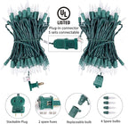 Clear Christmas Lights 200 Count 50 Feet Bulb Mini Lights, Waterproof String Light for Indoor Xmas Tree Garland Birthday Wedding Decoration, Green Wire