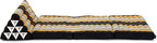 Leewadee Comfortable Japanese Floor Mattress - Thai Floor Bed with Triangle Cushion - Futon Mattress - XL Extra Wide Thai Massage Mat, 67 x 31 inches, Black Orange, Kapok Filling