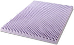Best Price Mattress 4 Inch Egg Crate Memory Foam Mattress Topper with Soothing Lavender Infusion, CertiPUR-US Certified, Dorm Essentials, Twin