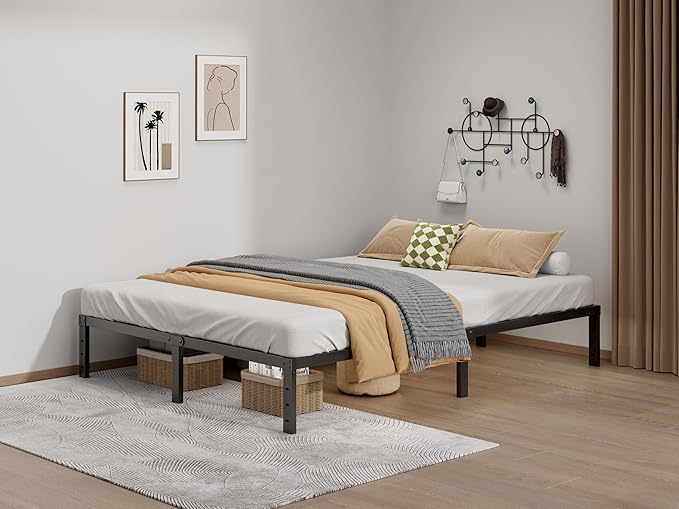 Metal Bed Frame Full Size - 12 Inch Heavy-Duty Full Platform Bed Frame No Box Spring Needed, Easy Assembly, Noise-Free, Sturdy Mattress Foundation, Underbed Storage Space