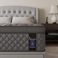 Twin Mattress, 14 Inch Hybrid Mattresses Grey Euro Top Medium Firm for Back & Lumbar Support, 100 Night Trial, Individual Pocket Spring Bed for Motion Isolation & Pressure Relief