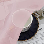 OVZME Blush Pink Sheer Curtains 96 Inches Long 2 Panels - Soft Light Filtering Window Sheer Panels for Living Room/Bedroom, Top Dual Rod Pocket, 1 Pair, Each 42Wx96L Inches