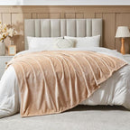 NEWCOSPLAY Super Soft Throw Blanket Brown Premium Silky Flannel Fleece Leaves Pattern Lightweight Bed Blanket All Season Use (Brown, Throw(50"x60"))