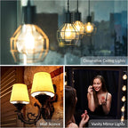 Simba Lighting Small Globe G16.5 Round Bulb 25W E12 Candelabra Base (10 Pack) for Chandelier, Ceiling Fan, Decorative Vanity Lights, Sconce, Aromatic Wax Warmer, Clear Glass 110V 120V 2700K Warm White