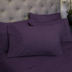 Full Size Bed Sheets - 6 Piece 1500 Supreme Collection Fine Brushed Microfiber Deep Pocket Full Sheet Set Bedding - 2 Extra Pillow Cases, Great Value, Full, Purple