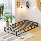 EMODA 8 Inch Twin Box Spring Heavy Duty Metal Mattress Foundation Bed Base with Fabric Cover, Easy Assembly