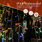 FUNIAO (New) Christmas Decoration Lights, 320 LED Waterproof String Lights with Star Topper, 8 Light Modes for Christmas Tree Decoration, Holiday, Wedding (Multicolor)
