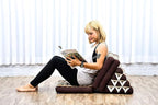 Leewadee - Comfortable Japanese Floor Mattress - Thai Floor Bed with Triangle Cushion - Futon Mattress - Thai Massage Mat, 67 x 21 inches, Brown, Kapok Filling