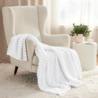 Bedsure GentleSoft White Twin XL Blanket for Bed - Cozy Soft Blankets for Women, Cute Small Fleece Throws for Girls, Birthday Gifts for Women Decor Gifts for Mom, White, 66x90 Inches