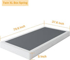 Twin XL Box Springs Bed Base, 5 Inch Heavy Duty Metal Structure with Easy Clean Fabric Bed Cover, Non-Slip, No Noise, Easy Assembly