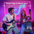 Neon Rope Lights, JIAMEI 49.21FT RGB LED Strip Lights, App Control, IR Remote, Music Syncing, Outdoor IP67 Waterproof, Flexible Neon Strip Lights Cuttable for Bedroom, Gaming, Party (49.21FT)
