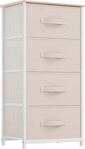YITAHOME 4-Drawer Fabric Dresser, Dresser for Bedroom, Living Room, Hallway, Closet (Cream White)