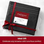 Mellanni Extra Deep Queen Sheets - 4 PC Iconic Collection Bedding - Hotel Luxury, Ultra Soft, Cooling Bed Sheets - Wrinkle, Fade, Stain Resistant (Queen, Black)
