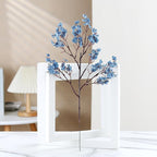 JAKY-Global Babys Breath Silk Artificial Flowers Bulk 12pcs for Fall Decor Fake Flower Bouquet Bulk for Home Kitchen Indoor Bouquet Floral Arrangement Table Centerpieces Party Decor(Blue Ashes)