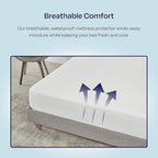 2-Pack Queen Size Mattress Protector Waterproof - Soft, Noiseless, Cooling Mattress Protector Queen with Deep Pockets to Fit 8-20 inch Mattress