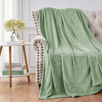 Walensee Fleece Blanket Plush Throw Fuzzy Lightweight (King Size 108x90 Sage Green) Super Soft Microfiber Flannel Blankets for Couch, Bed, Sofa Ultra Luxurious Warm and Cozy for All Seasons