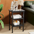 VECELO Modern Nightstands X-Design Side End Table Night Stand with Storage Shelf for Bedroom,Living Room,