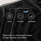 Bedsure GentleSoft Fleece Blankets Queen Size Black - Bed Blanket Soft Lightweight Plush Fuzzy Cozy Luxury Microfiber, 90x90 inches