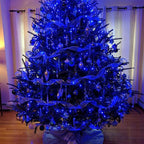 Blue Christmas Lights Indoor Outdoor, 33FT 150 Count Incandescent Mini Halloween String Lights, 120V UL Certified Green Wire Lights for Xmas Tree, Patio, Holiday, Party, Home, Garden Decorations
