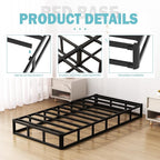 7 Inch Twin Box Spring Bed Base, Low Profile Metal Boxspring Twin with Fabric Cover, 2000 Lbs Max Weight Capacity Mattress Foundation, Noise-Free, Easy Assembly