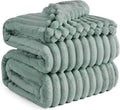 Bedsure GentleSoft Blankets Queen Size for Bed - Cozy Soft Blankets for Women, Cute Large Fleece Throws for Girls, Sage Green, 90x90 Inches
